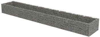 furnicato Gabionen-Hochbeet verzinkter Stahl 540 x 90 x 50 cm