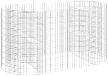 furnicato Gabionen-Hochbeet verzinktes Eisen 200 x 100 x 100 cm