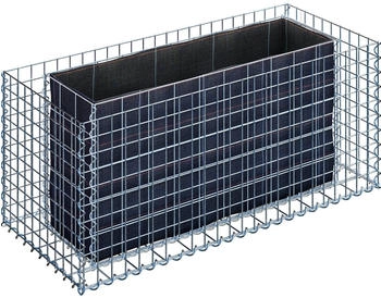 Gabiona Gabionen-Hochbeet eckig 50 x 120 x 50 cm Maschenweite 5 x 5 cm