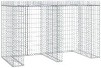 vidaXL Gabionen-M&uuml;lltonnenbox 192x91x120 cm Verzinktes Eisen