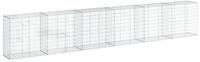 vidaXL Gabione mit Deckel 600x50x100 cm Verzinktes Eisen