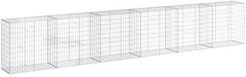 vidaXL Gabione mit Deckel 600x50x100 cm Verzinktes Eisen (3295147)