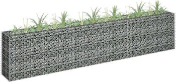 vidaXL Gabionen-Hochbeet Verzinkter Stahl 270×30×60 cm (145638)
