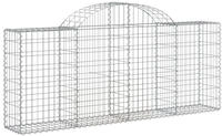 vidaXL Gabionen mit Hochbogen 11 Stk. 200x30x80/100cm Verzinktes Eisen