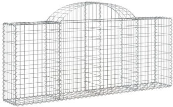vidaXL Gabionen mit Hochbogen 11 Stk. 200x30x80/100cm Verzinktes Eisen (3146098)