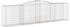 vidaXL Gabionen mit Hochbogen 2 Stk. 400x50x100/120cm Verzinktes Eisen (3146996)