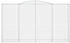 vidaXL Gabionen mit Hochbogen 2 Stk. 400x50x220/240cm Verzinktes Eisen (3147074)
