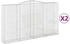 vidaXL Gabionen mit Hochbogen 2 Stk. 400x50x220/240cm Verzinktes Eisen (3147074)