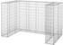 vidaXL Gabionenwand für Mülltonnen Verzinkter Stahl 180x100x110 cm (151299)