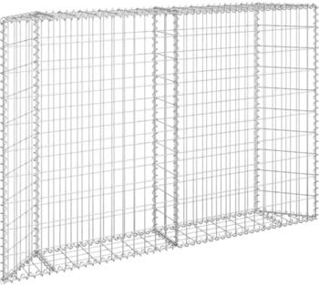 vidaXL Gabionen-Hochbeet Trapezform Verzinkter Stahl 150x20x100 cm (145654)