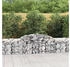 vidaXL Gabionen mit Hochbogen 17 Stk. 300x50x60/80 cm Verzinktes Eisen (3146678)