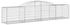 vidaXL Gabionen mit Hochbogen 17 Stk. 300x50x60/80 cm Verzinktes Eisen (3146678)