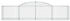 vidaXL Gabionen mit Hochbogen 17 Stk. 300x50x60/80 cm Verzinktes Eisen (3146678)