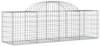 vidaXL Gabionen mit Hochbogen 10 Stk. 200x50x60/80 cm Verzinktes Eisen