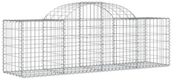 vidaXL Gabionen mit Hochbogen 10 Stk. 200x50x60/80 cm Verzinktes Eisen (3146286)