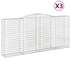 vidaXL Gabionen mit Hochbogen 3 Stk. 400x50x180/200cm Verzinktes Eisen (3147049)