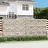 vidaXL Gabionen mit Hochbogen 3 Stk. 400x50x180/200cm Verzinktes Eisen (3147049)