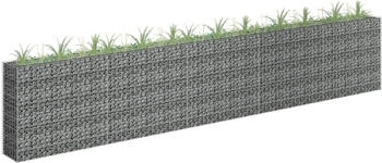 vidaXL Gabionen-Hochbeet Verzinkter Stahl 450×30×90 cm (145647)