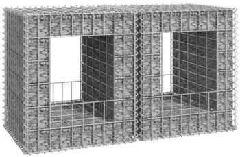 vidaXL Gabionensäulen 2 Stk. 50x50x60 cm Eisen (151267)