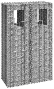 vidaXL Gabionensäulen 2 Stk. 40x40x140 cm Eisen (151263)