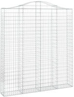 Vidaxl - Gabione Mit Hochbogen 200x30x220/240 Cm Verzinktes Eisen