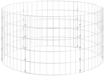 vidaXL Gabionen-Säule Rund Verzinkter Stahl Ø100x50 cm (152017)