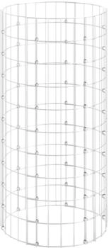 vidaXL Gabionen-Säule Rund Verzinkter Stahl Ø50x100 cm (152016)