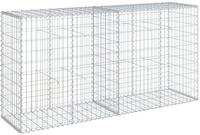 vidaXL Gabione mit Deckel 200x50x100 cm Verzinktes Eisen
