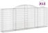vidaXL Gabionen mit Hochbogen 13 Stk 300x30x120/140cm Verzinktes Eisen (3146550)