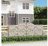 vidaXL Gabionen mit Hochbogen 13 Stk 300x30x120/140cm Verzinktes Eisen (3146550)