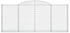 vidaXL Gabionen mit Hochbogen 13 Stk 300x30x120/140cm Verzinktes Eisen (3146550)