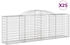 vidaXL Gabionen mit Hochbogen 25 Stk 300x50x100/120cm Verzinktes Eisen (3146716)
