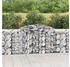 vidaXL Gabionen mit Hochbogen 25 Stk 300x50x100/120cm Verzinktes Eisen (3146716)