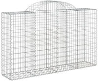 vidaXL Gabionen mit Hochbogen 8 Stk. 200x50x120/140cm Verzinktes Eisen
