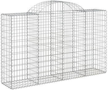 vidaXL Gabionen mit Hochbogen 8 Stk. 200x50x120/140cm Verzinktes Eisen (3146347)