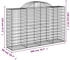 vidaXL Gabionen mit Hochbogen 8 Stk. 200x50x120/140cm Verzinktes Eisen (3146347)