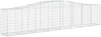 vidaXL Gabionen mit Hochbogen 8 Stk. 400x50x80/100cm Verzinktes Eisen