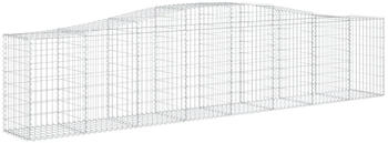 vidaXL Gabionen mit Hochbogen 8 Stk. 400x50x80/100cm Verzinktes Eisen (3145949)