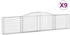 vidaXL Gabionen mit Hochbogen 9 Stk. 400x30x80/100cm Verzinktes Eisen (3146860)