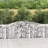 vidaXL Gabionen mit Hochbogen 9 Stk. 400x30x80/100cm Verzinktes Eisen (3146860)