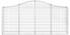vidaXL Gabionen mit Hochbogen 7 Stk. 200x30x80/100 cm Verzinktes Eisen (3145414)