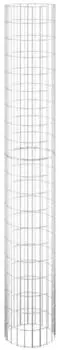 vidaXL Gabionen-S&auml;ule Rund Verzinkter Stahl &Oslash;30x200cm (152014)