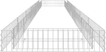 vidaXL Gabionen-Hochbeet Verzinkter Stahl 600x100x20cm 10x5cm Gitter 3,5mm (151316)