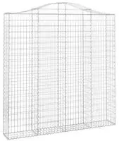 vidaXL Gabionen mit Hochbogen 6 Stk. 200x30x200/220cm Verzinktes Eisen