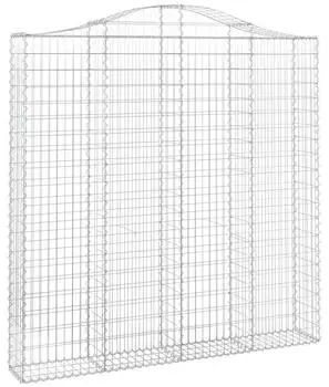 vidaXL Gabionen mit Hochbogen 6 Stk. 200x30x200/220cm Verzinktes Eisen