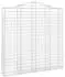 vidaXL Gabionen mit Hochbogen 6 Stk. 200x30x200/220cm Verzinktes Eisen
