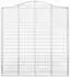 vidaXL Gabionen mit Hochbogen 6 Stk. 200x30x200/220cm Verzinktes Eisen