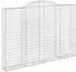vidaXL Gabionen mit Hochbogen 4 Stk. 300x30x200/220cm Verzinktes Eisen