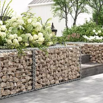Songmics Gabionenk&ouml;rbe 100x50x30cm, 5x10cm Maschenweite, verzinkt, 10er-Set