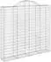 vidaXL Gabionenzaun mit Hochbogen 3 Stk. 200x30x180/200cm Verzinktes Eisen
